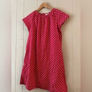 Hanna Andersson girls 160 red white short sleeve 100% cotton dress Boutique